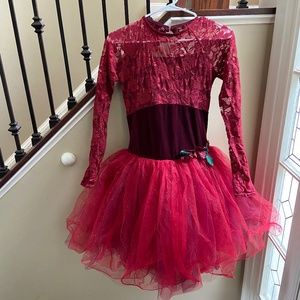 Red Lace Ballet Costume